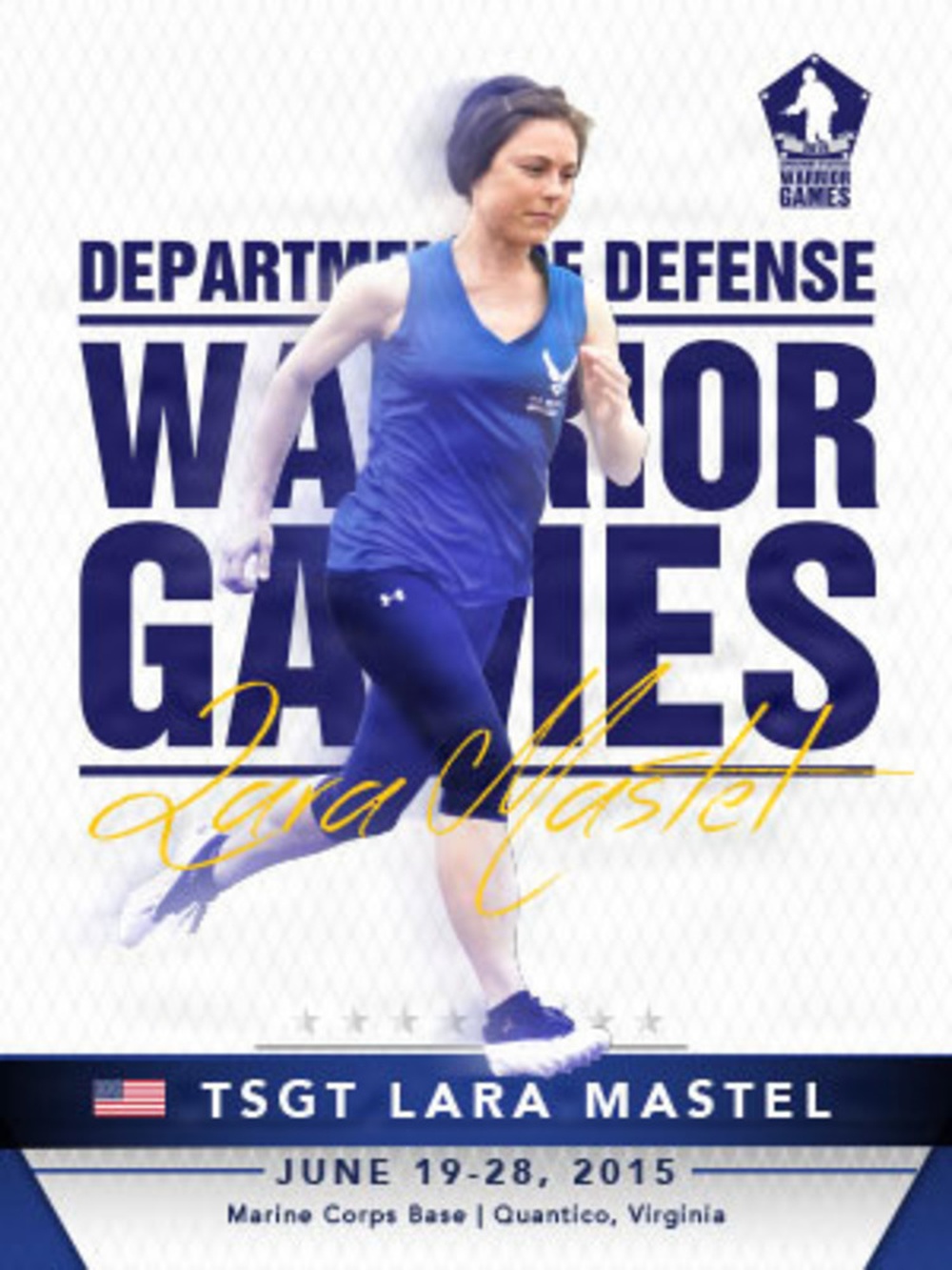 Lara Mastel DoD Warrior Games Player Card