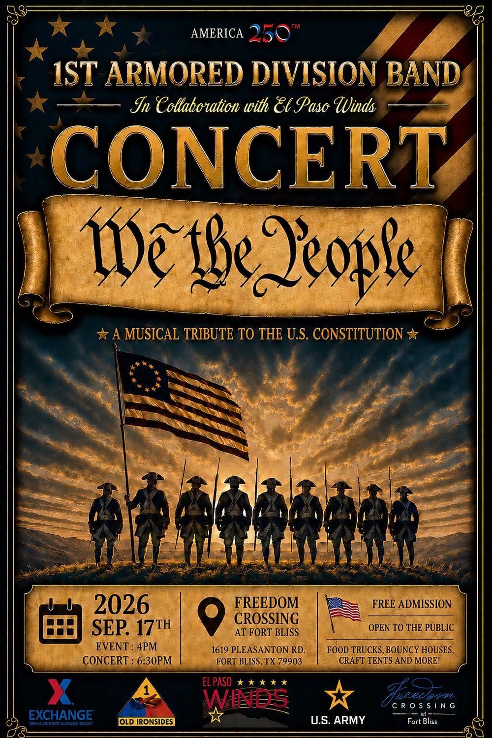 1st Armored Division Band 'We the People' Concert promotional poster