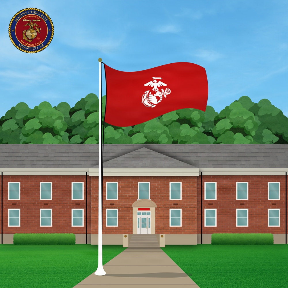 MCB Quantico Flag Conditions | Red Flag Graphic