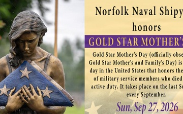 Norfolk Naval Shipyard Honors Gold Star Mother's Day
