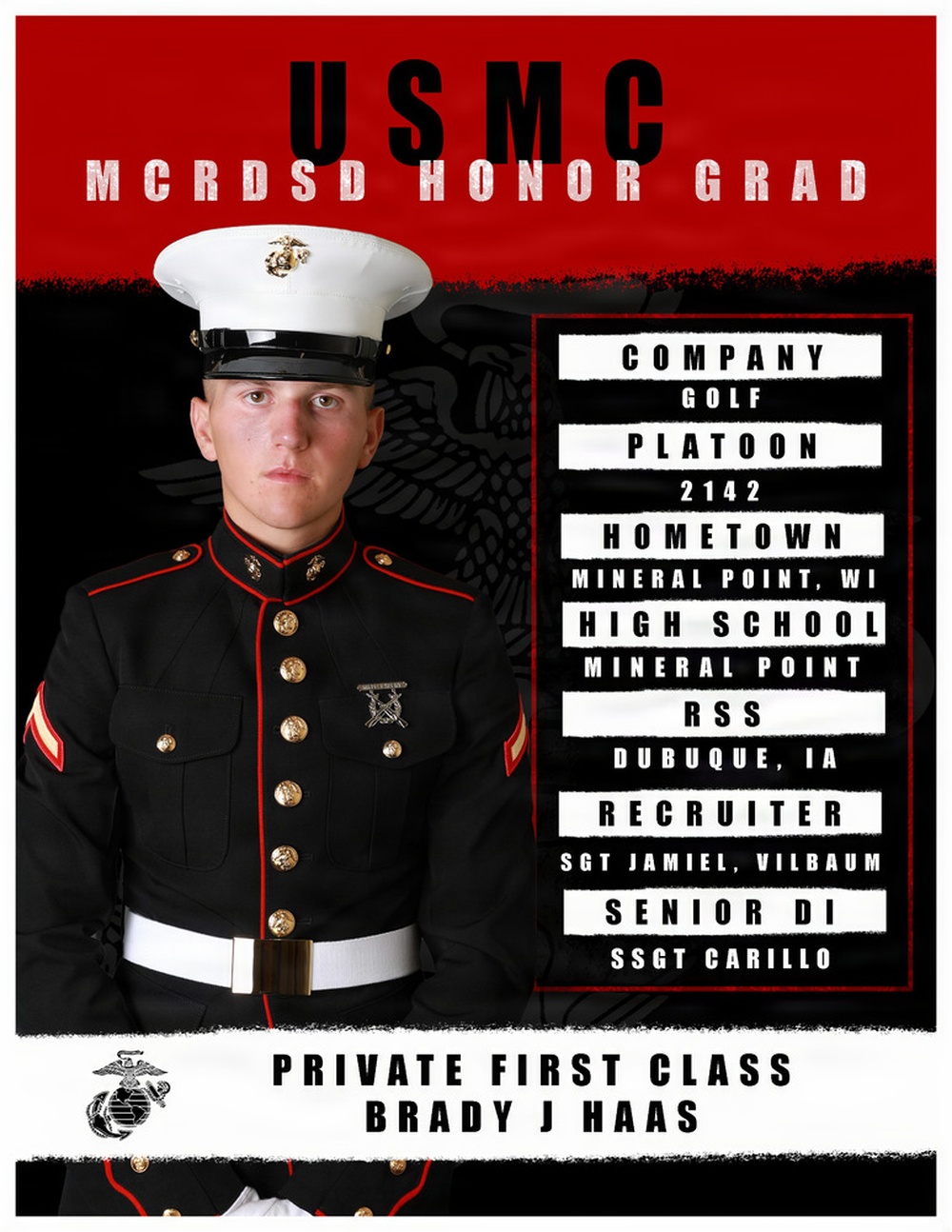 Golf Company Honor Graduate