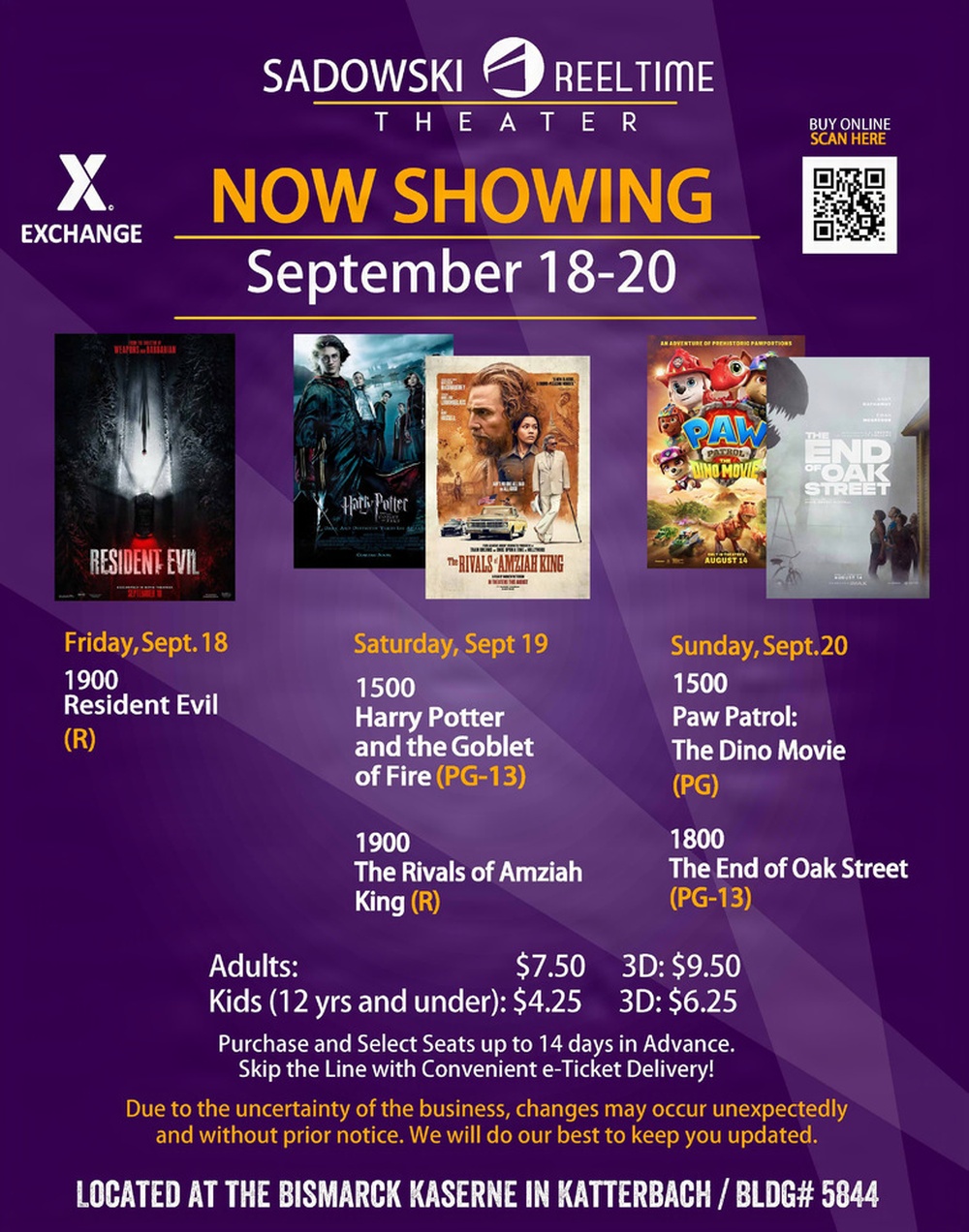 Sadowski Reeltime theater movies Sept 18-20