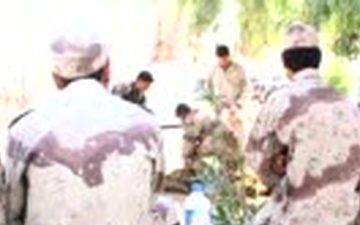 Iraqi Army 1st Aid Training broll