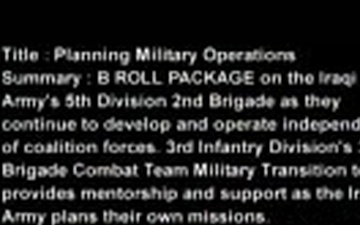 Planning Military Operations package and b-roll