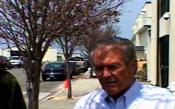 Rumsfeld &amp;amp; Myers Tour Disaster Area
