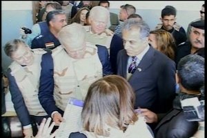 Senators Visit During the Iraqi Election b-roll