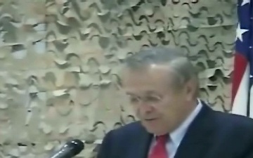 Secretary Rumsfeld in Fallujah