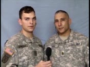 Sgt. 1st Class Sonen and Pfc. Donnelly