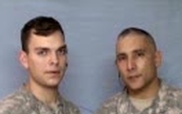 Sgt. 1st Class Sonen and Pfc. Donnelly