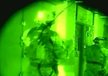 Soldiers Conduct a Night Patrol