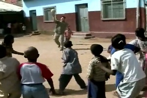 Soldiers Visit Boys and Girls Orphanage