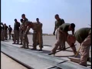 EAF Marines Install Marshalling Pad Package