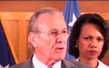 Condoleeza Rice and Donald Rumsfeld