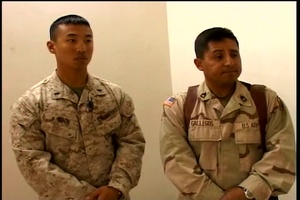 Sgt. 1st Class Gallegos and 1st Lt. Moon