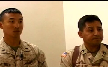 Sgt. 1st Class Gallegos and 1st Lt. Moon