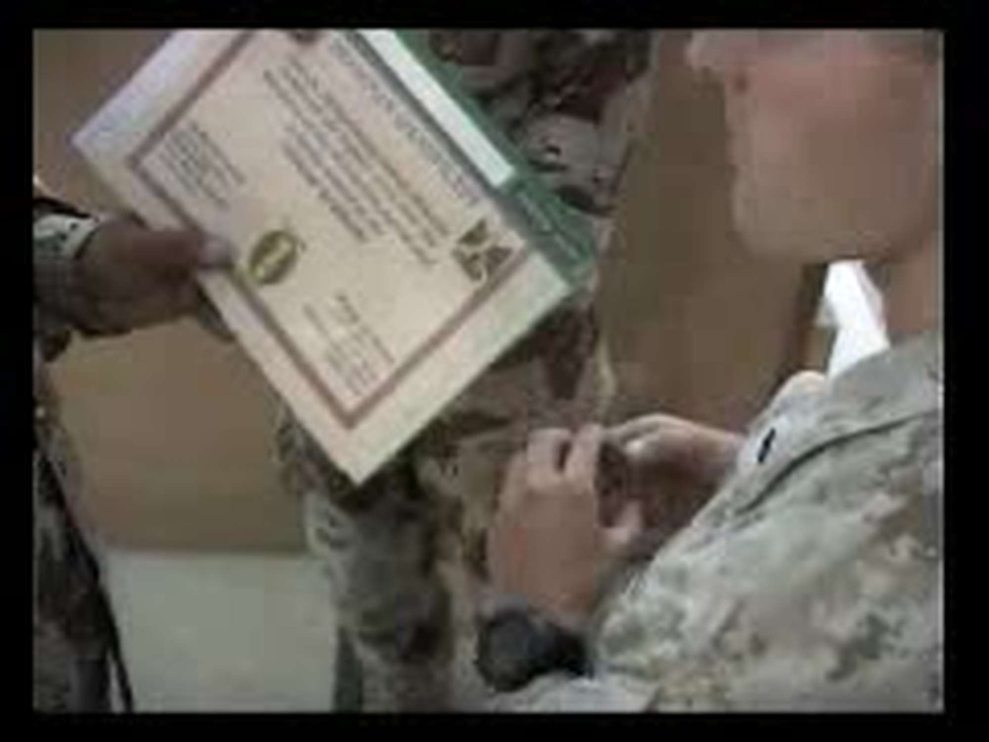 Package about a 1st Lieutenant using his charm and friendly personality to win over Iraqi Soldiers.  Produced by Sgt. Amy Forsythe.
