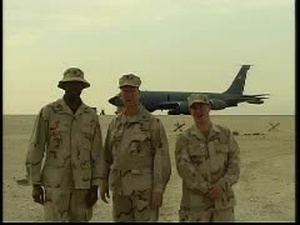 Lt. Col. Tippits, Maj. Mims and Airman Kazer