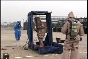 44th Chemical Company Trains Kuwaitis