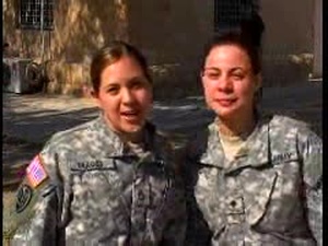 Spc. Santana and Staff Sgt. Skaggs