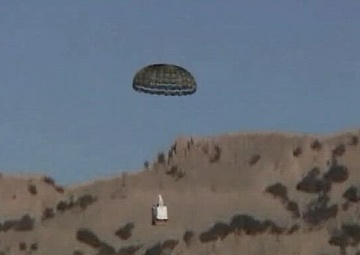 U.S. Army Soldiers Receive a Cargo Delivery Drop