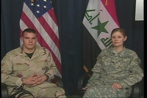 Spc. Faulk and Senior Airman O'Neal