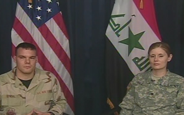 Spc. Faulk and Senior Airman O'Neal