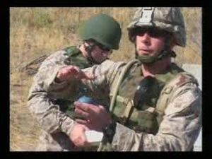 Headquarters and Support Marines Throw Grenades