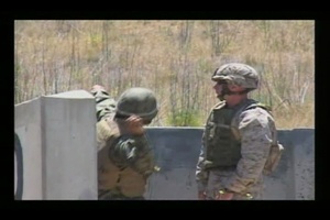 Headquarters and Support Marines Throw Grenades