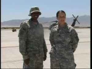 Spc. Rundel and Staff Sgt. Quarterman