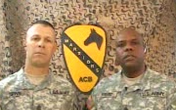 Command Sgt. Maj. Spiva and Command Sgt. Maj. Howard