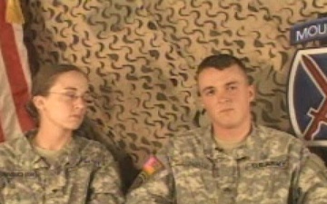 Spc. Cunningham and Cpl. Cunningham