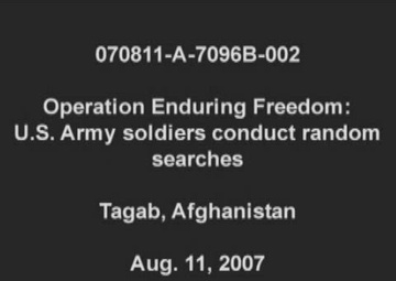 Soldiers Conduct Search in Afghanistan