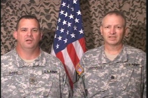 Staff Sgt. Pope, Lt. Col. Liebenrood