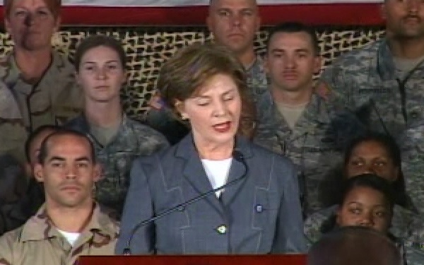 First Lady Visits Troops in Kuwait