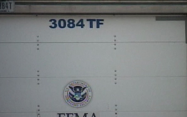 FEMA Trucks Arriving at March Air Reserve Base