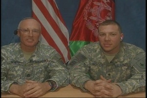 Sgt. 1st Class White, Spc. Woods