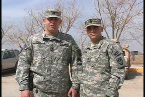 Capt. Sperl and 1st Sgt. Lampkin