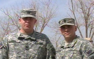 Capt. Sperl and 1st Sgt. Lampkin
