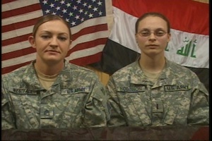 1st Lt. Ginger Robinson, Staff Sgt. Amanda Westfall