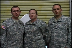 Spc. Bemis, Spc. Wesolek, Spc. Neff