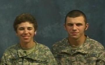 Staff Sgt. and Pfc. Quinnones