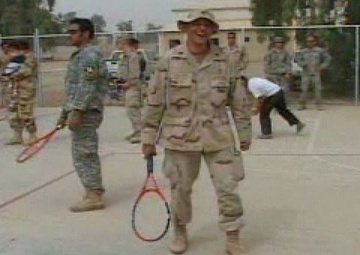 MNC-I Chaplin's Office Hosts Tennis Clinic