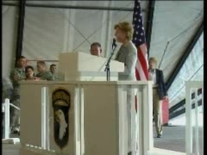First Lady Laura Bush Visits Bagram Air Field