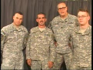 Capt. Archer, 2nd Lt. Piepkow, Sgt. 1st Class Hamlett and Pvt. Butler