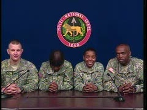 Pfc. Toatley, Maj. Williams, 1st Sgt. Hamm, SPC Vyondra