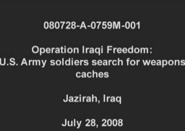 U.S. Army Soldiers Search for Weapons Caches