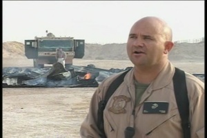 1st MLG Burns SWA Hut