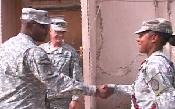 MNC-I Command Sgt. Maj. Joseph Allen Visits FOB Marez, Iraq Package