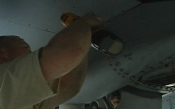 USAF ACC Maintainers Inspect Wings of A-10AA-10C