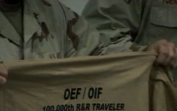 100,000th Rest &amp; Recuperation Soldier